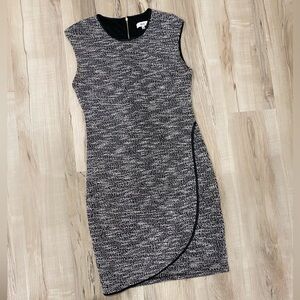 Black and White Ava Fitted Dress in Size Large, Stretch Material, Worn Once